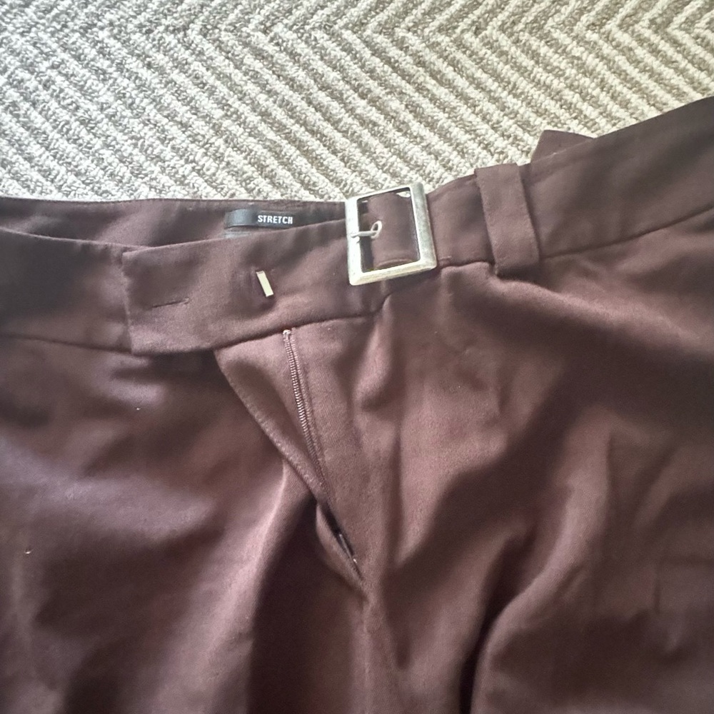 Style & Co Women's Brown Trousers with Belt - Picture 5 of 9